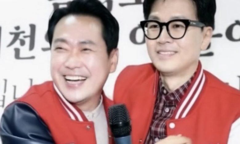 South Korean political figures Jang Dong-hyeok and Han Dong-hoon amid party disciplinary controversy
