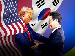 한국과 미국 외교 당국자들이 대북 정책을 논의하는 회의 장면