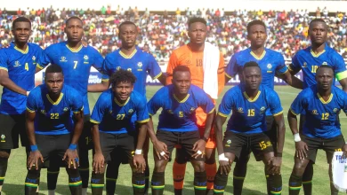 Tanzania national football team celebrating qualification for Africa Cup of Nations knockout stage