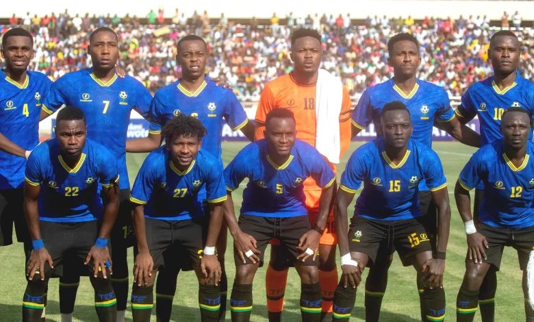 Tanzania national football team celebrating qualification for Africa Cup of Nations knockout stage