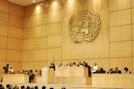 United Nations assembly hall symbolizing internationalization of election fraud debate