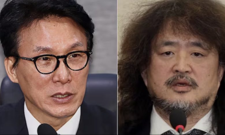 이재명 사법리스크와 친명·비친명 계파 충돌이 격화되는 여권 권력투쟁 상징 이미지