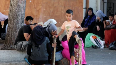 Palestinian refugees displaced in Lebanon amid Israeli airstrikes