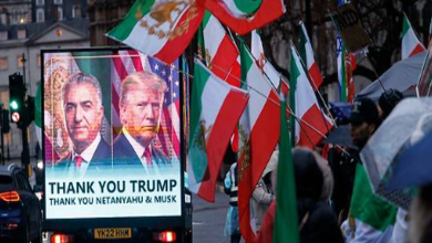 이란 국기와 팔레비 상징 이미지가 겹쳐진 정치 변화 상징 장면