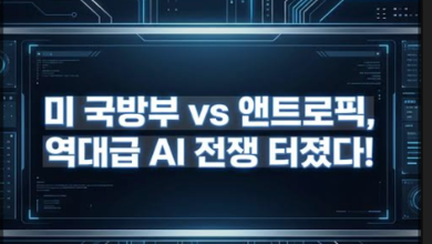 트럼프 시대 이란전쟁과 군사 AI 활용 확대를 상징적으로 보여주는 이미지