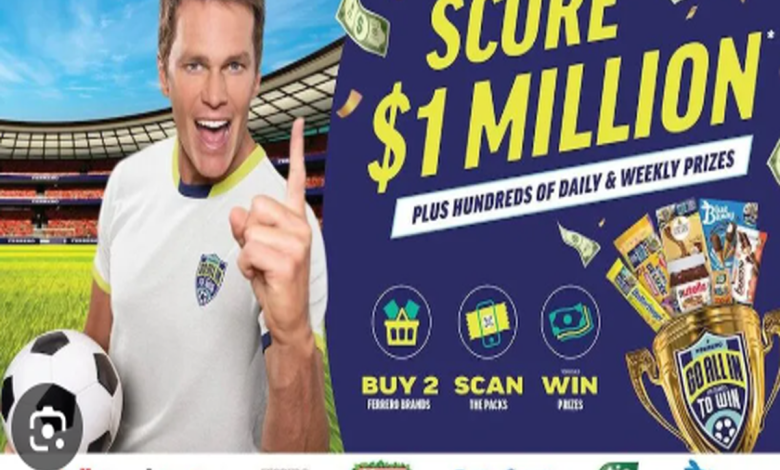 톰 브래디와 월드컵 마케팅, Ferrero 경품 캠페인을 상징적으로 보여주는 스포츠 광고 이미지