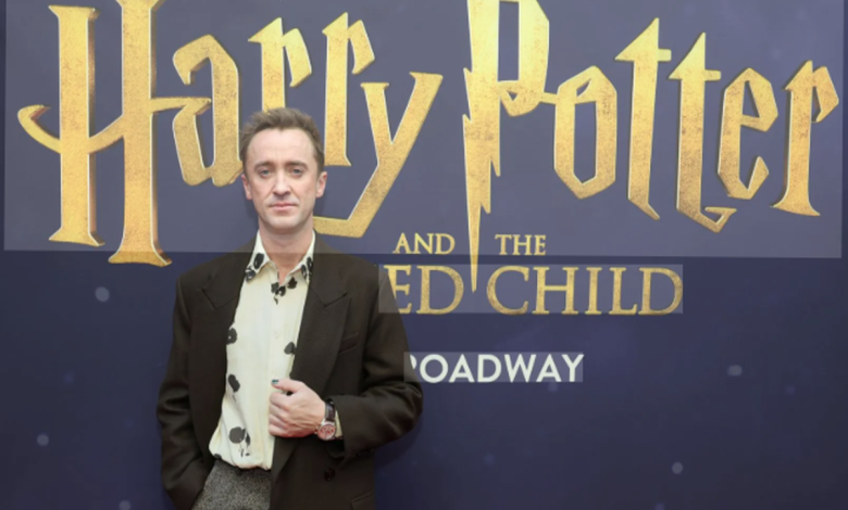 톰 펠턴과 HBO 해리 포터 시리즈의 새 드레이코 말포이 록스 프랫을 상징적으로 보여주는 팬아트 스타일 이미지