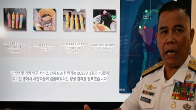 필리핀이 남중국해 분쟁 해역에서 중국 어선의 청산가리 사용을 주장하며 군사·환경 위협을 경고하는 장면