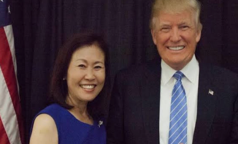 미셸 스틸 주한 미국대사 지명과 한국 정치권의 반응을 다룬 이미지