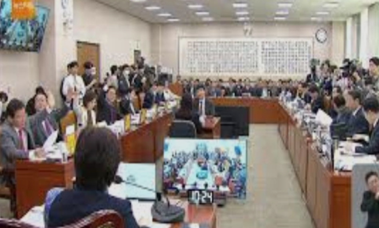 국회 청문회에서 위증 경고를 받고도 핵심 진술을 유지한 방용철 전 쌍방울 부회장의 증언 장면을 상징하는 이미지