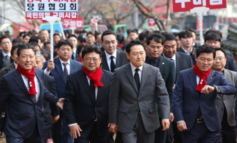 지방선거를 앞두고 리더십 위기에 몰린 장동혁을 상징하는 이미지