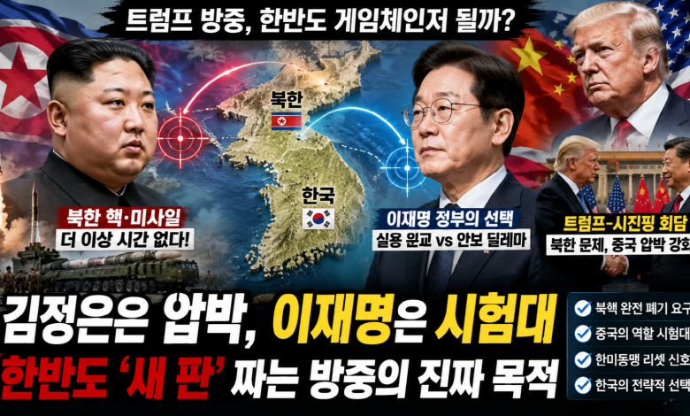 [한반도 분석] 김정은은 압박, 이재명은 시험대… 트럼프 방중의 진짜 표적은 한반도였나