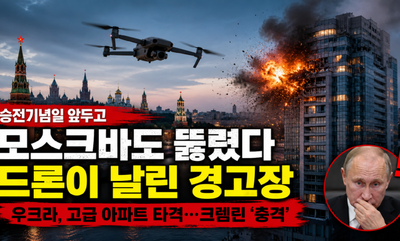 [전쟁 신호] 모스크바 심장부 타격… 승전기념일 앞두고 ‘드론 경고장’ 날린 우크라이나