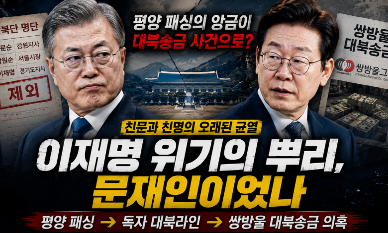[문재인 vs 이재명] 친문과 친명의 오래된 균열…  쌍방울 대북송금이라는 폭발물로 이어졌나