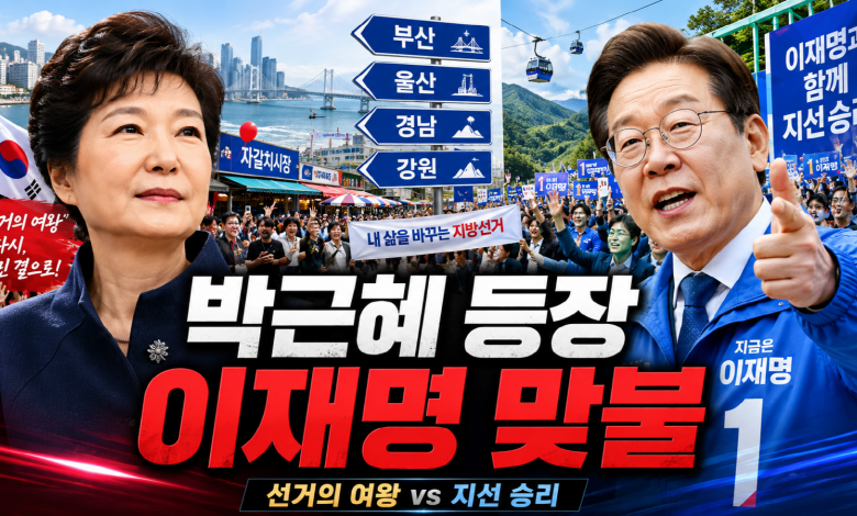 [권력 격돌] 朴-선거의 여왕은 돌아왔고, 李-현직 권력은 시장을 돌았다…한국정치는 왜 또 과거와 미래 사이에 갇혔나