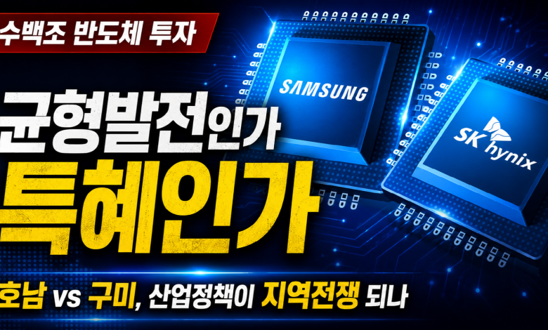 반도체로 갈라진 대한민국…호남 수백조 투자, 균형발전인가 정치 특혜인가