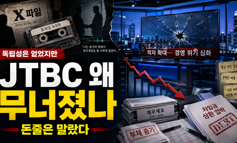 삼성 X파일 이후의 결별, 법정관리 앞의 현실…JTBC 위기의 진짜 돈줄