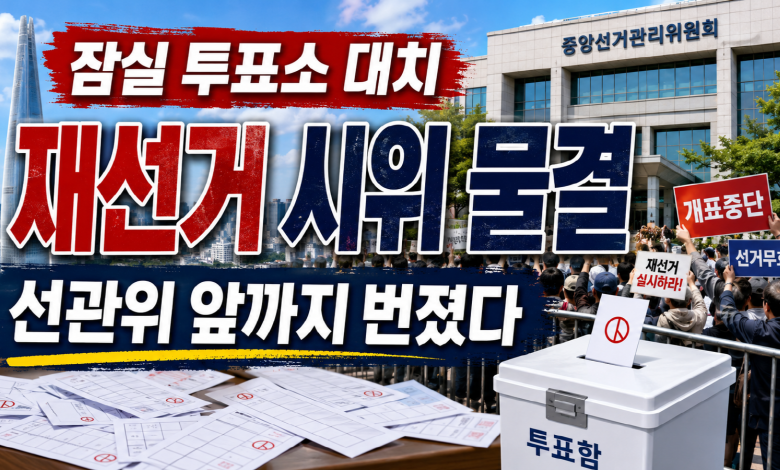 잠실에서 과천까지 번진 선거 불신…“개표 중단·재선거” 요구가 거리로 나왔다