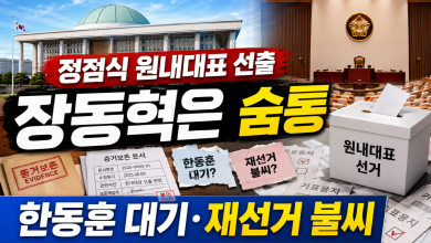 정점식 원내대표 선출… 장동혁 체제 살렸다…한동훈 복귀론엔 제동, 재선거 정국엔 불쏘시개