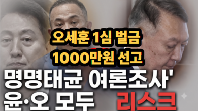 오세훈 벌금 1000만원…경계선 위의 ‘멋진 보수’, 벼랑 끝 사법의 덫에 걸리다