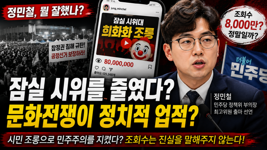 더불어민주당 정민철 정책위원회 부의장 '문화전쟁'을 내세우면서 정치권 안팎에서 적지 않은 논란