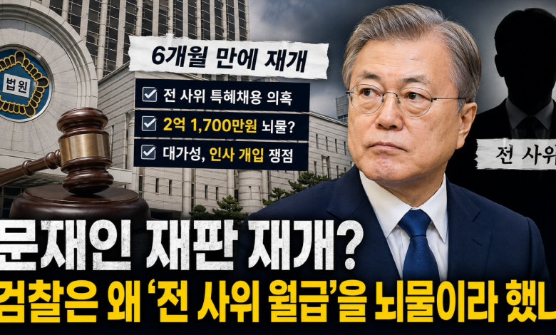 문재인 재판 왜 재개되나?…검찰이 말하는 ‘2억1700만원 뇌물’의 핵심