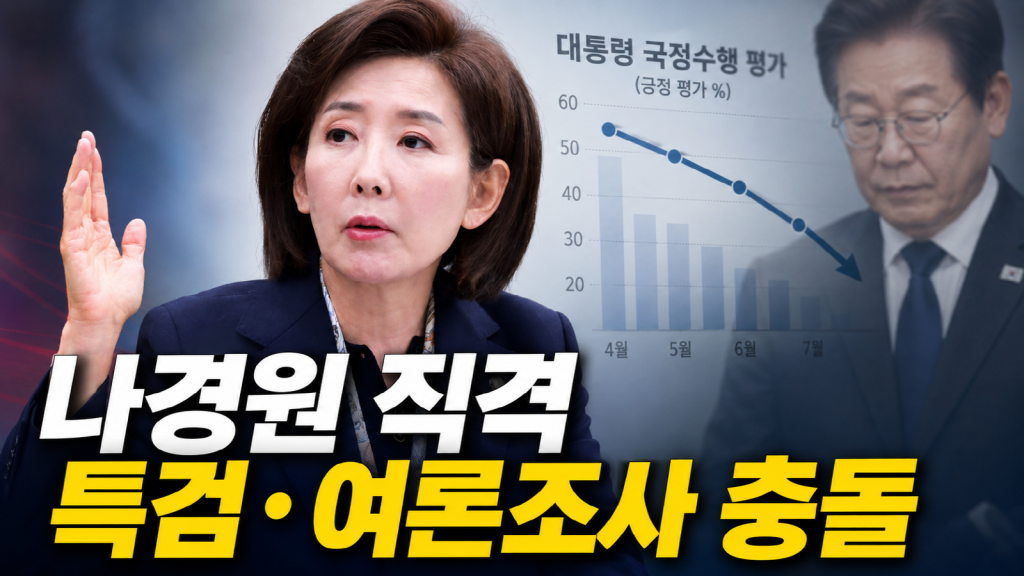 국회 의사당, 법정 망치, 반도체 웨이퍼를 배치해 특검 수사와 산업정책 논란을 상징한 뉴스 이미지