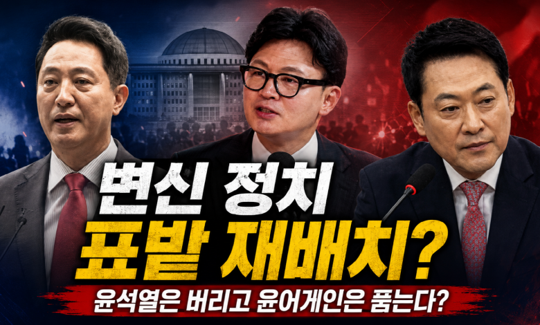 윤석열은 버리고 2030 윤어게인은 품는다? 오세훈·한동훈이 보여주는 보수 변신 정치의 민낯