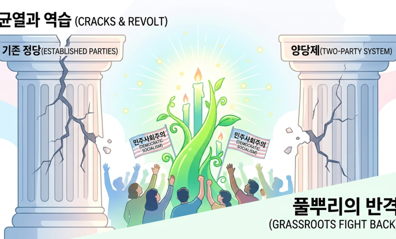 美 양당제의 균열과 풀뿌리의 역습: ‘민주사회주의’가 쏘아 올린 새로운 미국 정치의 신호탄