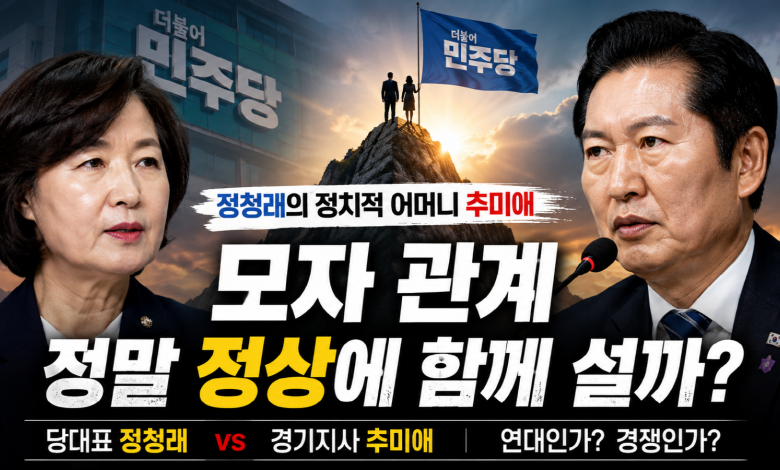 정청래의 정치적 어머니 추미애, 모자(母子)는 정말 정상에 함께 설까?
