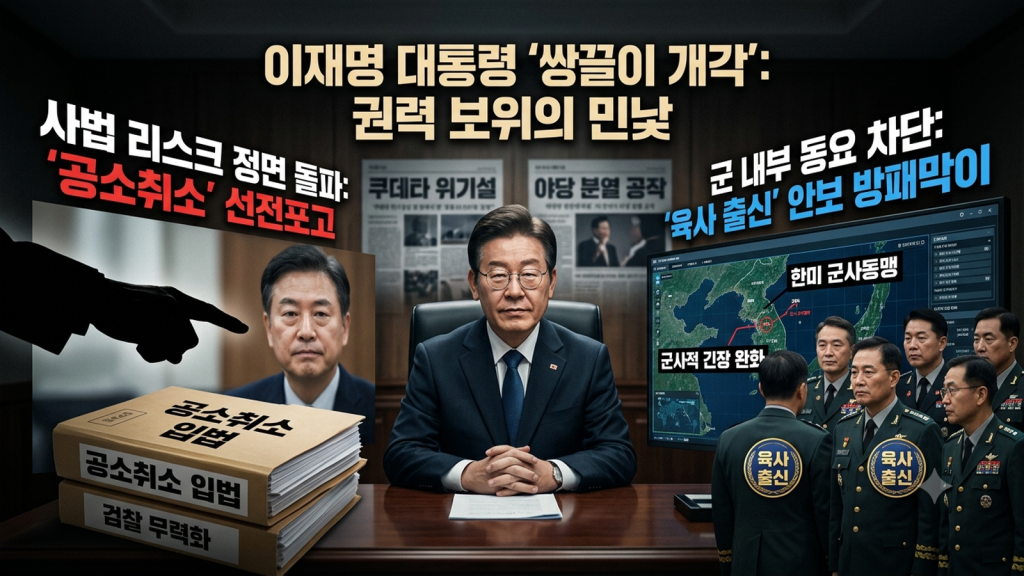 이번 개각은 국정 쇄신이라는 허울 좋은 포장 뒤에 숨겨진 권력의 생존 전략이자 치밀하게 계산된 ‘쌍끌이 공세’의 민낯을 드러냈다.