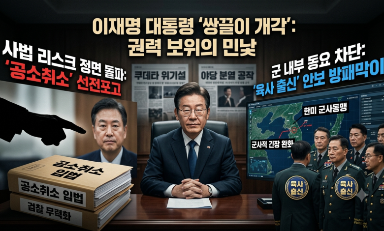 ‘쌍끌이 개각’의 위험한 본질: 공소취소 돌격대와 안보 방패막이 뒤에 숨은 사법 무력화